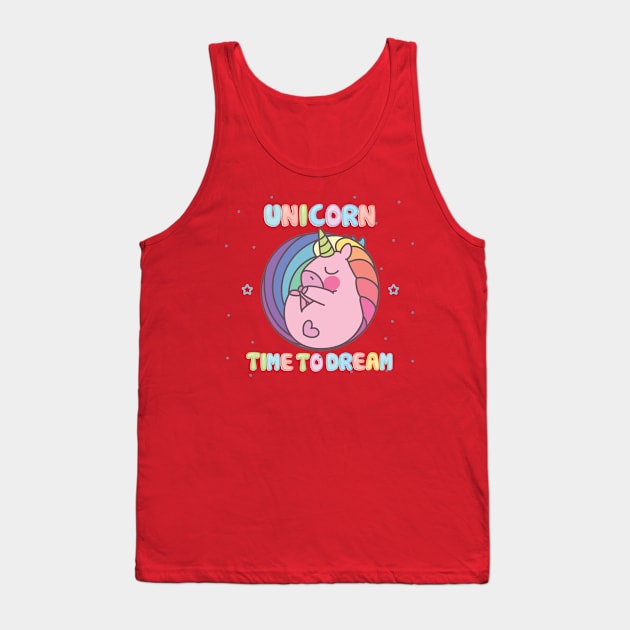 Time to Dream Unicron kids Grils teen fun cute Design Tank Top by estelA_Sunday